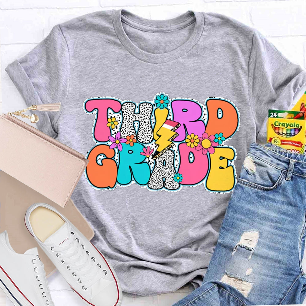 Personalized Grade Back To School Leopard Design Shirt