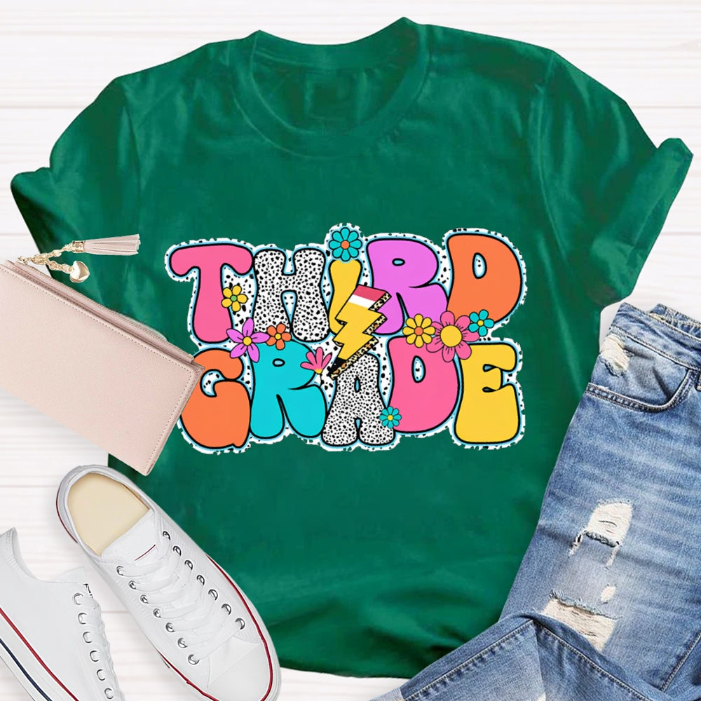 Personalized Grade Back To School Leopard Design Shirt