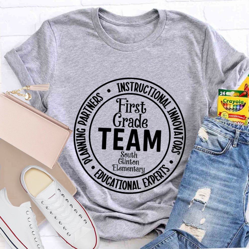 Personalized Grade And School Name Instructional Innovators T-Shirt