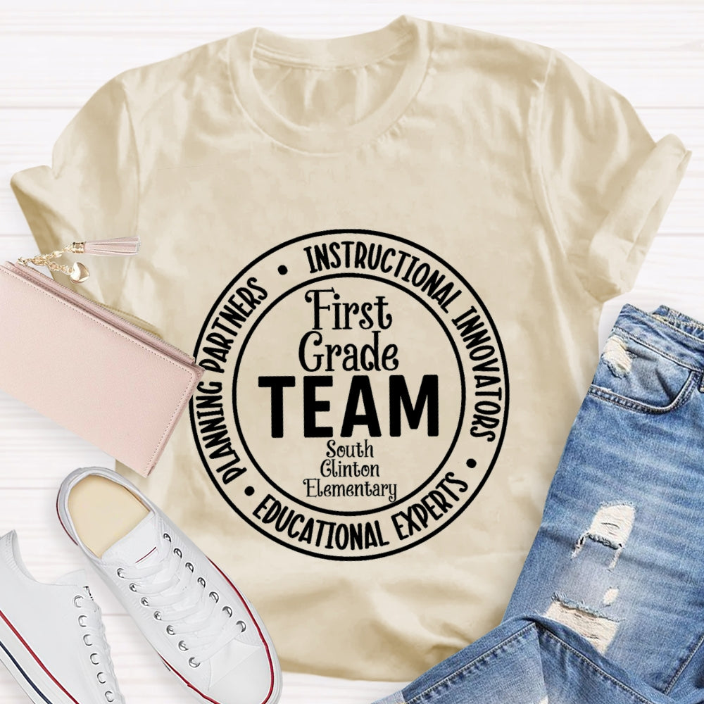 Personalized Grade And School Name Instructional Innovators T-Shirt