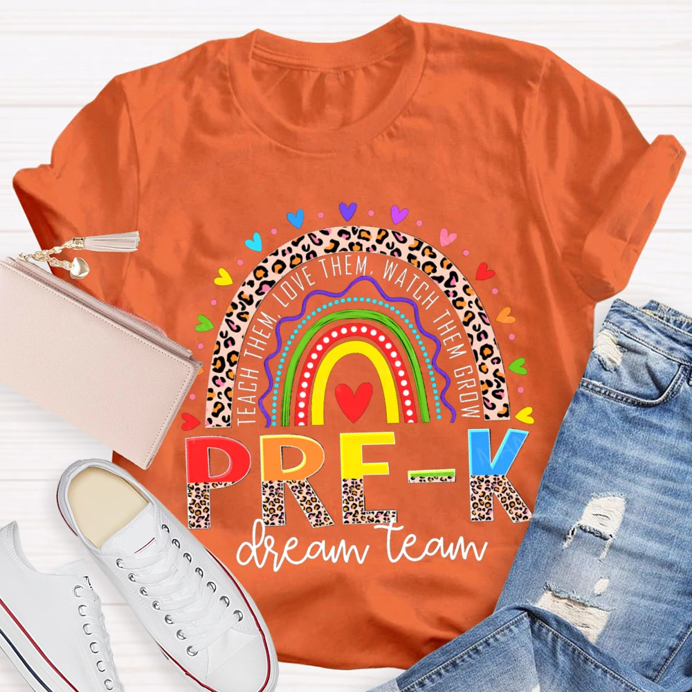 Personalized Grade Par-K Dream Team Teach Them Love Them Watch Them Grow T-shirt