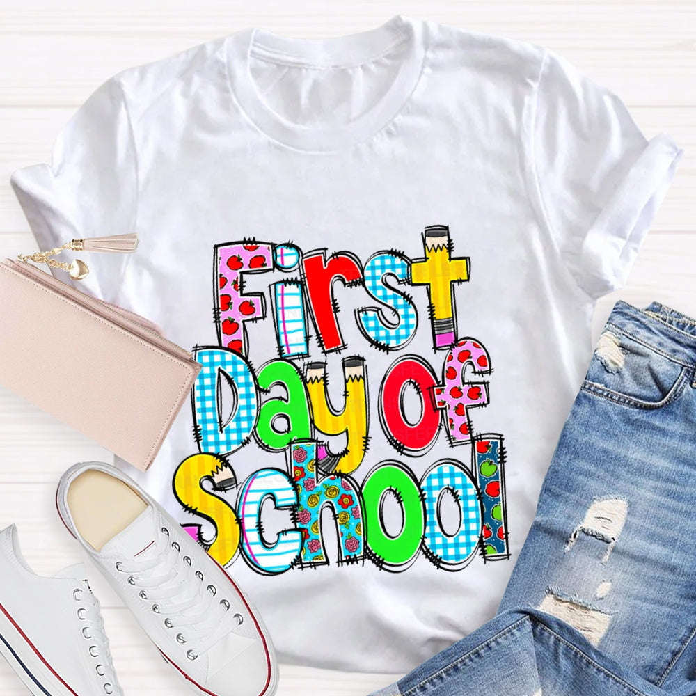 First Day Of School Shirt Boys Girls Back To School T-shirt