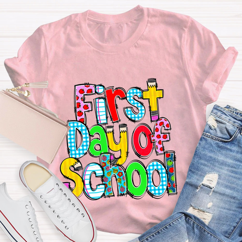 First Day Of School Shirt Boys Girls Back To School T-shirt