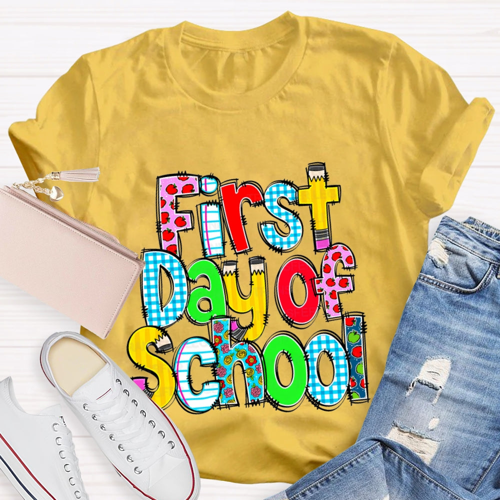 First Day Of School Shirt Boys Girls Back To School T-shirt
