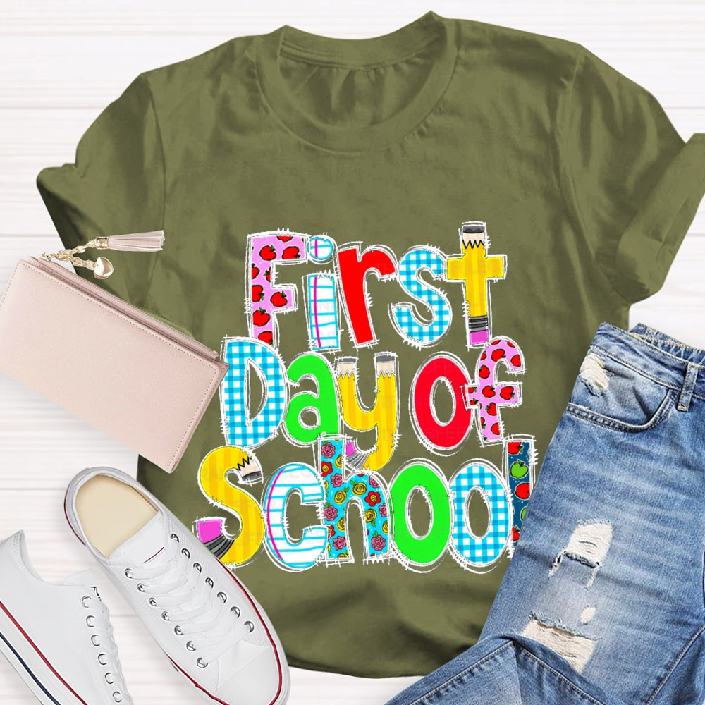 First Day Of School Shirt Boys Girls Back To School T-shirt