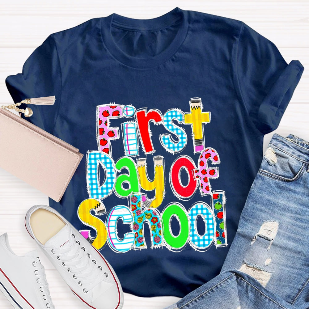 First Day Of School Shirt Boys Girls Back To School T-shirt