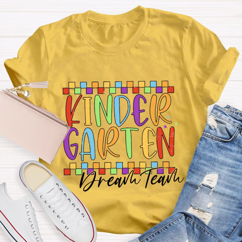 Personalized Grade Dream Team Funny Letter Print T-shirt