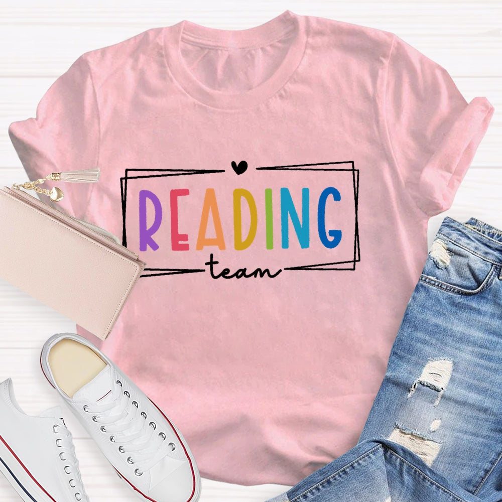 Reading Team Colorful  Letters T-shirt