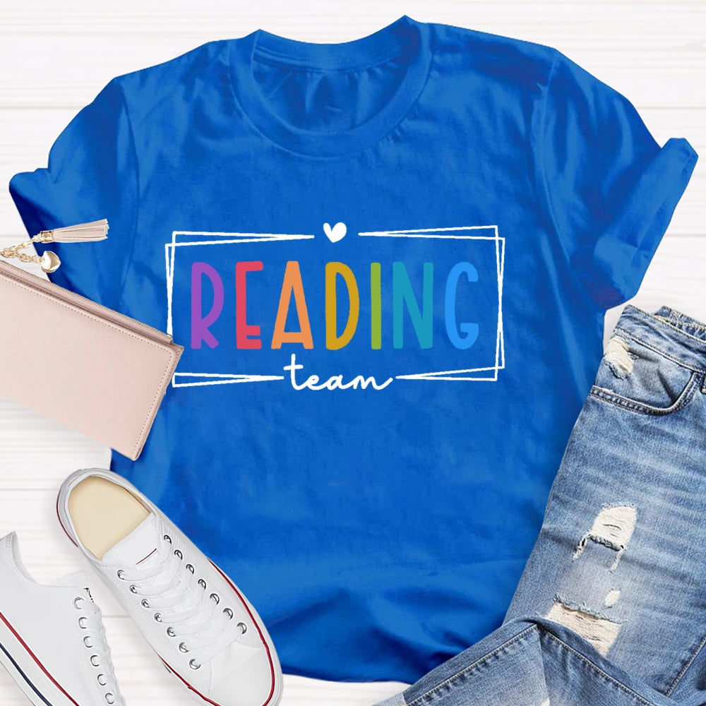 Reading Team Colorful  Letters T-shirt