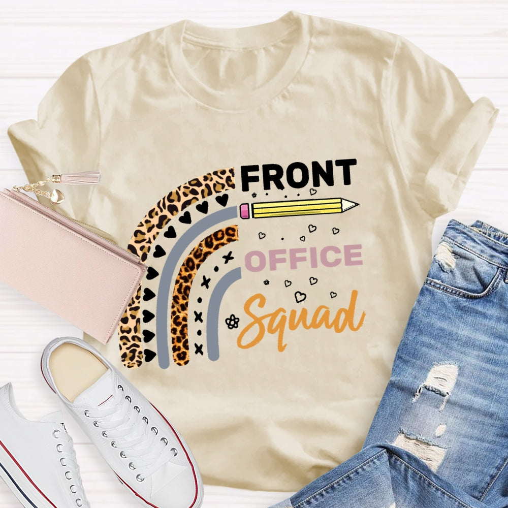 Front Office Squad Leopard Love Print T-shirt
