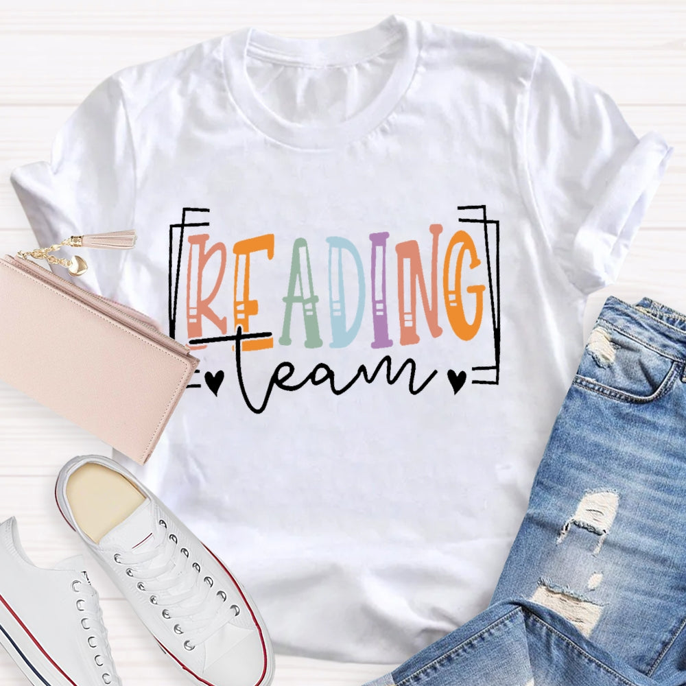 Reading Team learn letters T-shirt