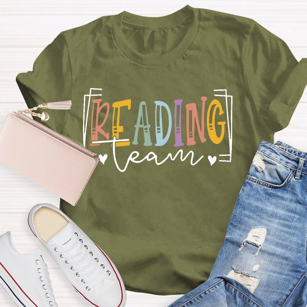 Reading Team learn letters T-shirt