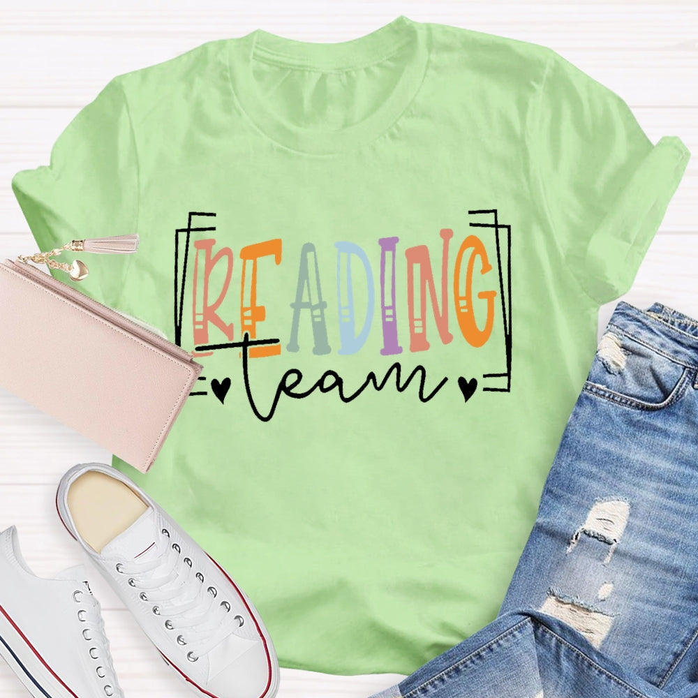 Reading Team learn letters T-shirt