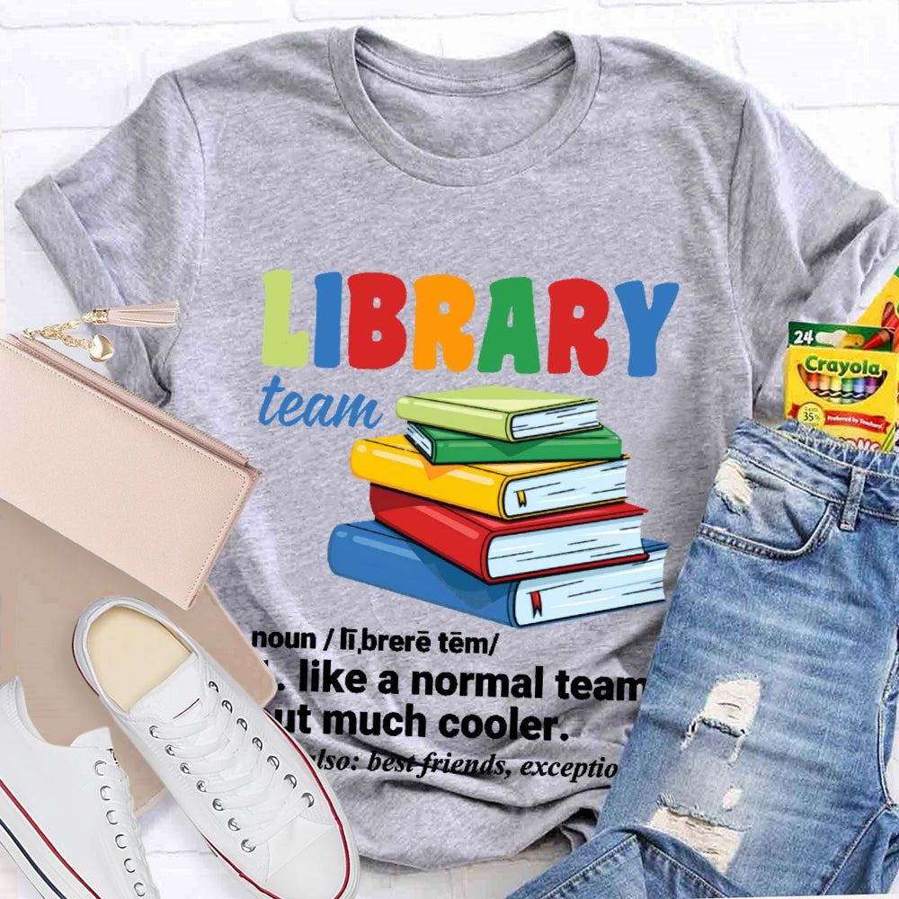 Library Team Letters T-shirt