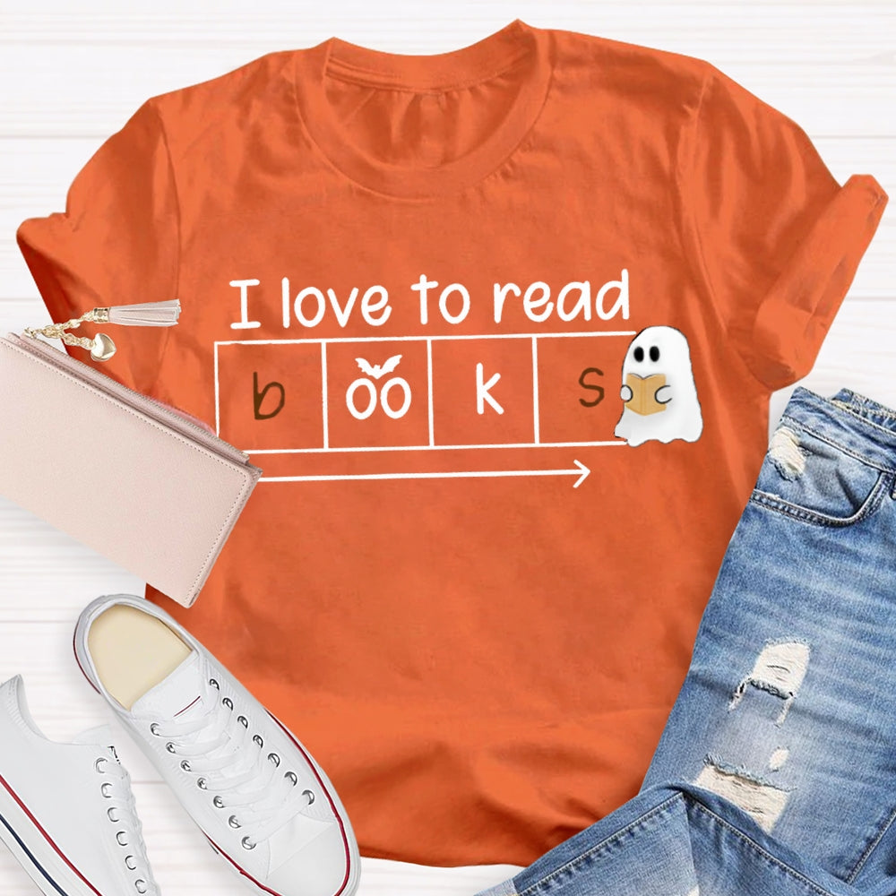 I Love To Read Books Halloween T-shirt