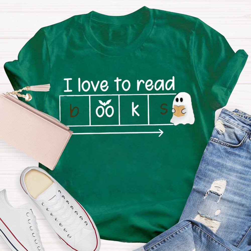 I Love To Read Books Halloween T-shirt