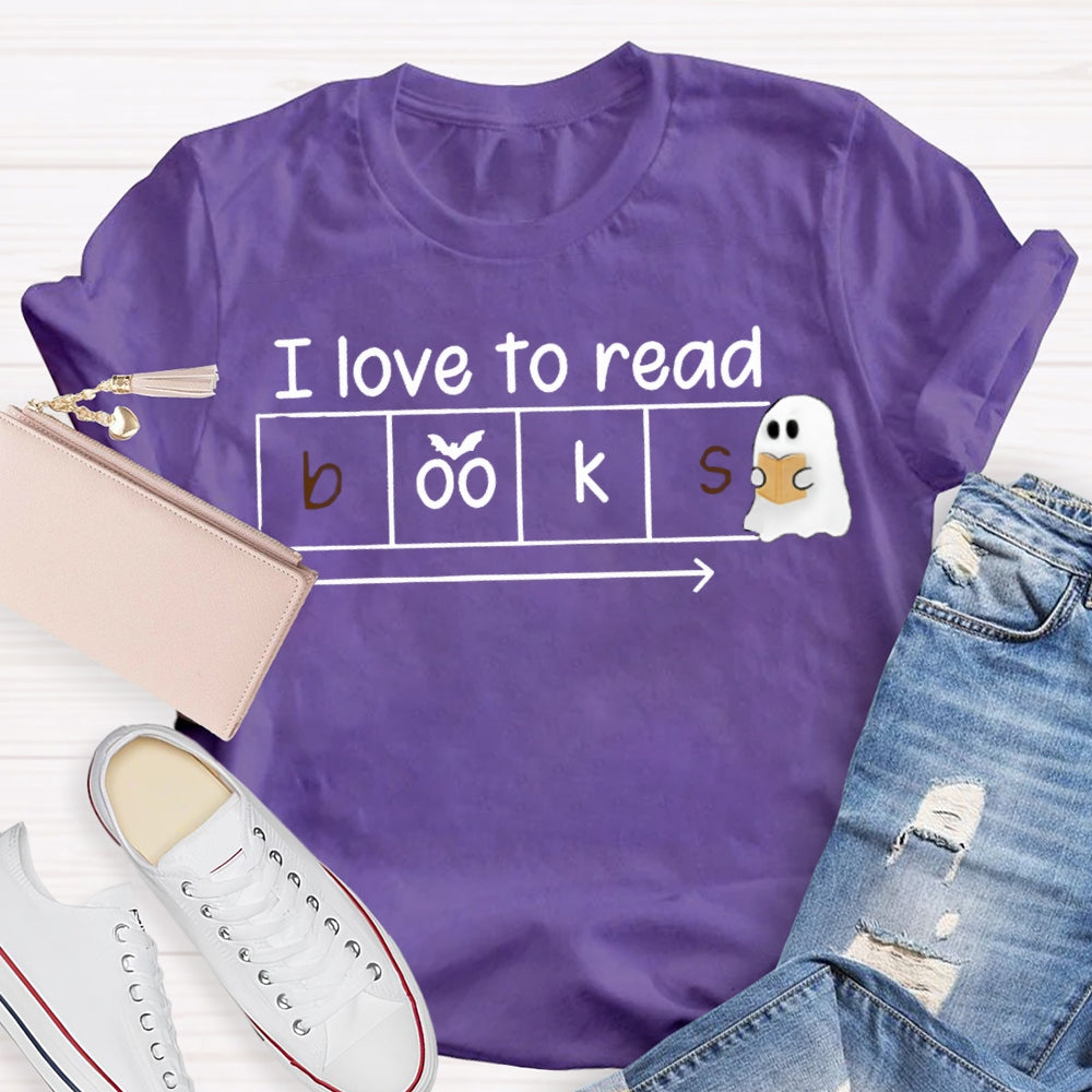 I Love To Read Books Halloween T-shirt