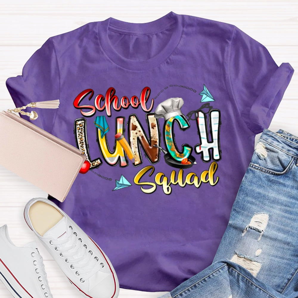 School Lunch Squad Funny T-shirt