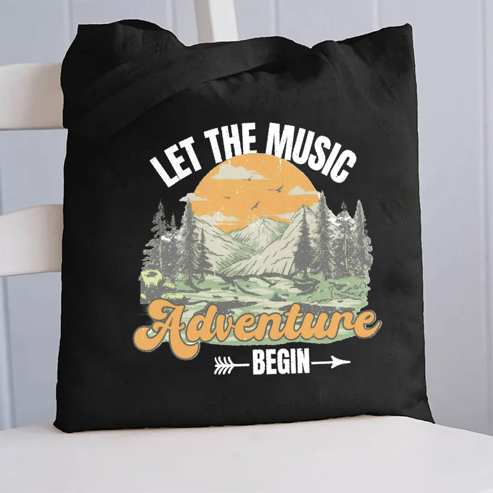 Let The Music Adventure Begin Canvas Tote Bag