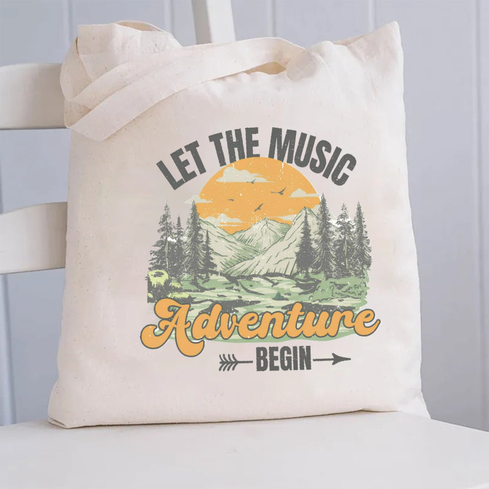 Let The Music Adventure Begin Canvas Tote Bag