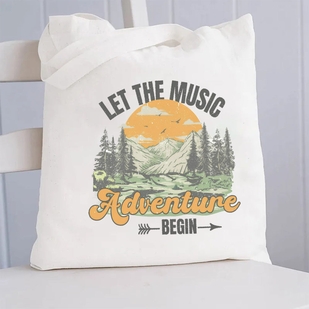 Let The Music Adventure Begin Canvas Tote Bag