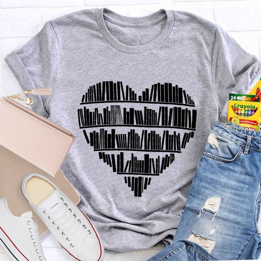 Books In Bookshelf Book Lover t-Shirt