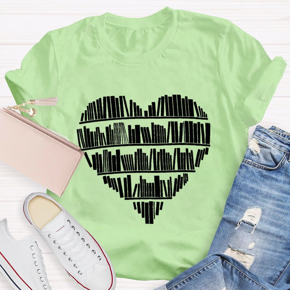 Books In Bookshelf Book Lover t-Shirt