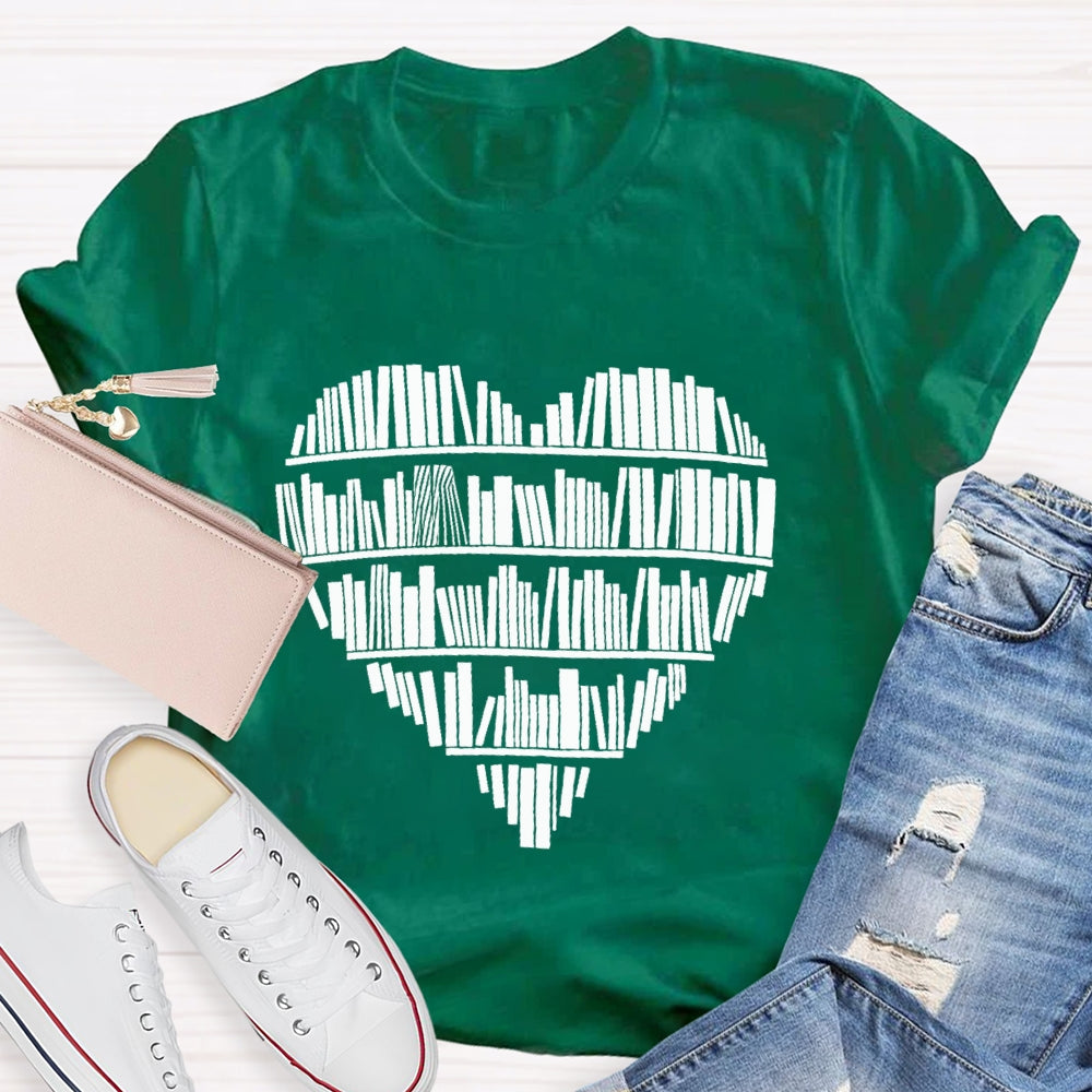 Books In Bookshelf Book Lover t-Shirt