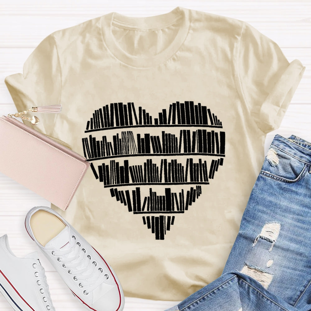 Books In Bookshelf Book Lover t-Shirt