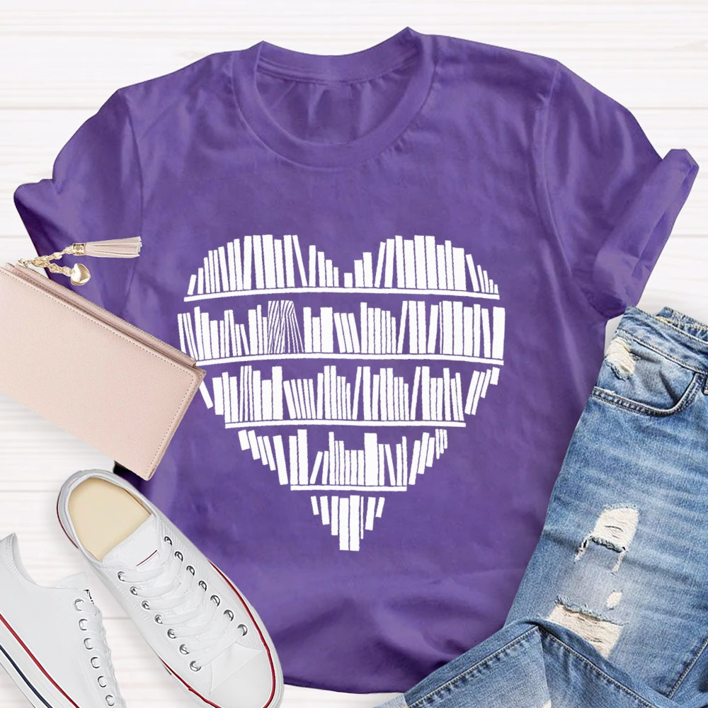 Books In Bookshelf Book Lover t-Shirt