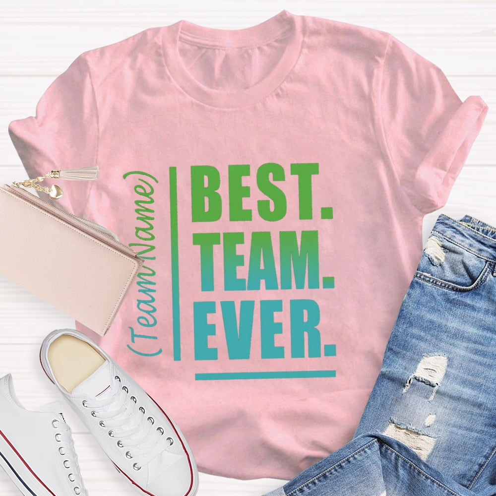 Personalized Team Name Gradient Text T-Shirt