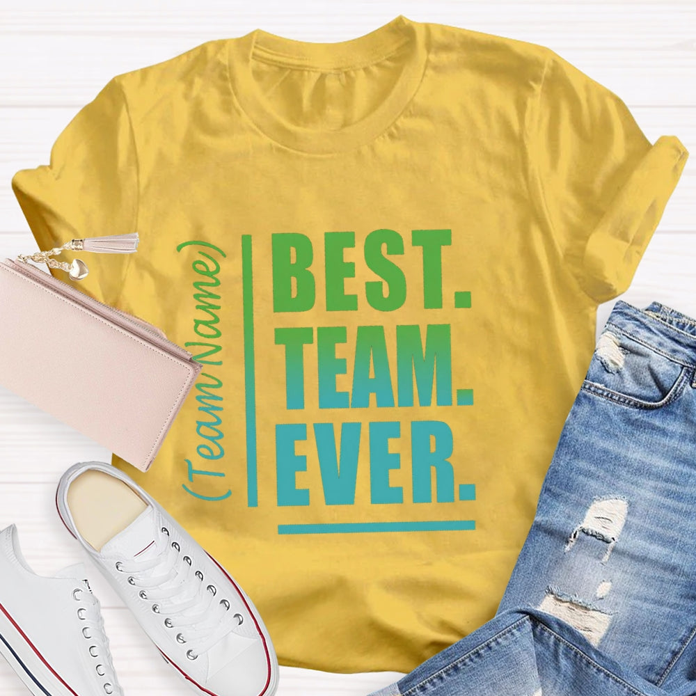 Personalized Team Name Gradient Text T-Shirt