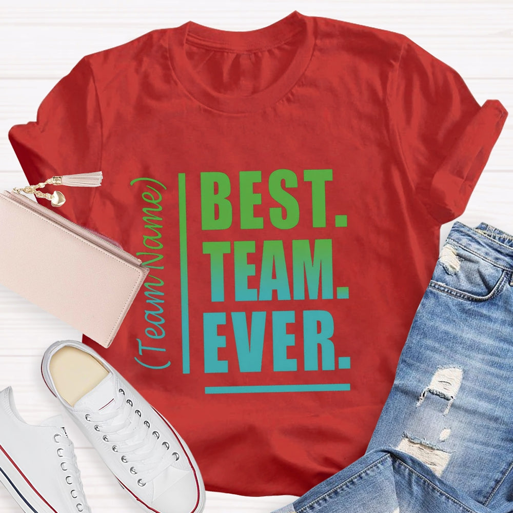 Personalized Team Name Gradient Text T-Shirt