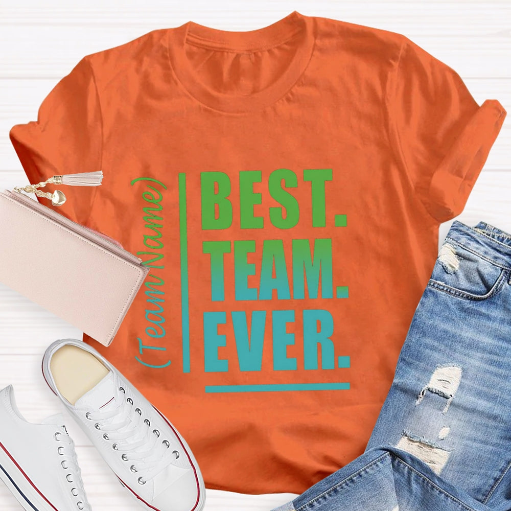 Personalized Team Name Gradient Text T-Shirt