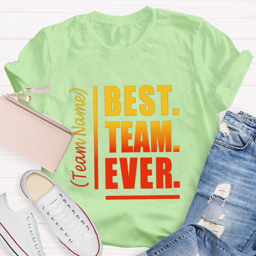 Personalized Team Name Gradient Text T-Shirt