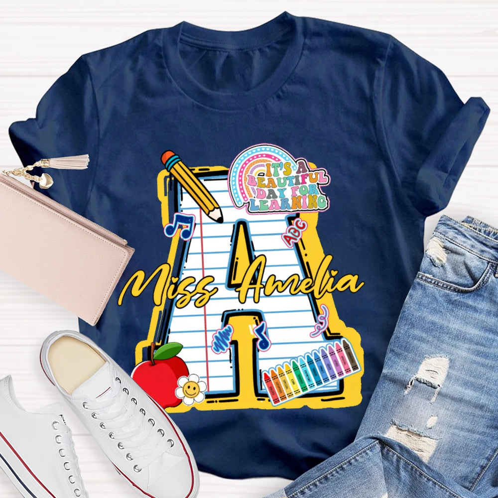 Personalize Name It'S A Beautiful Day For Learning Music T-shirt