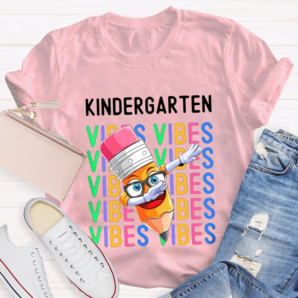 Personalized Grade kindergarten vibes T-shirt