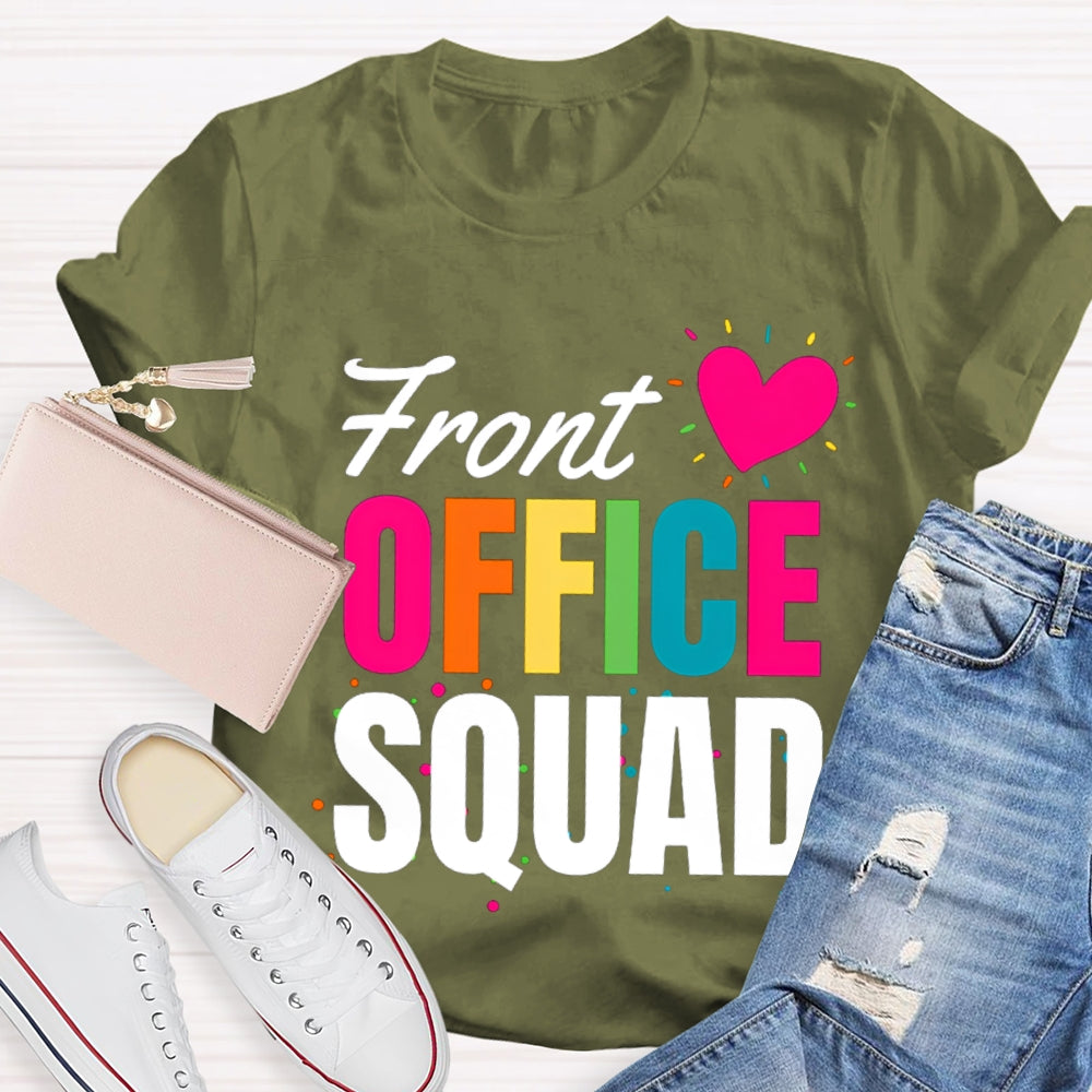 Front Office Squad Colorful Dots And Heart T-shirt