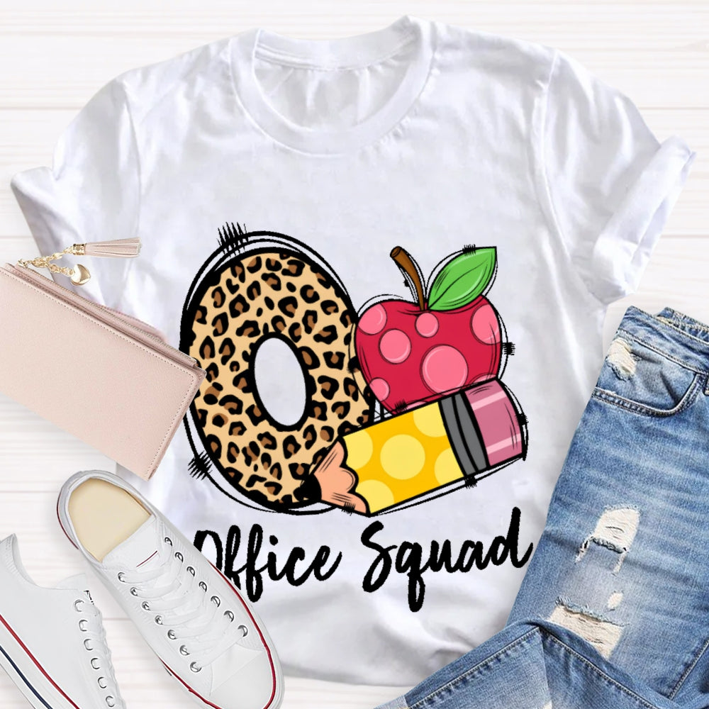 Office Squad Leopard Print Funny T-shirt