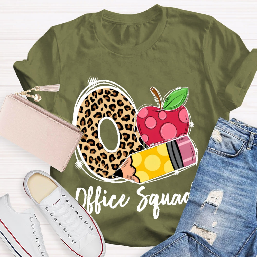Office Squad Leopard Print Funny T-shirt