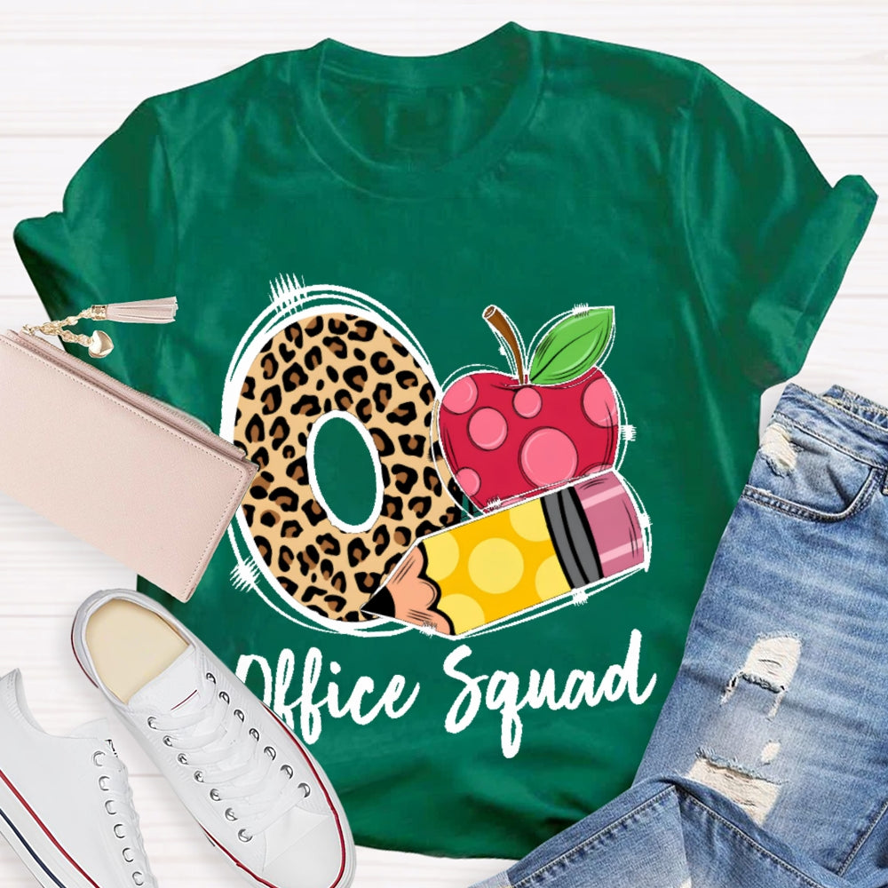 Office Squad Leopard Print Funny T-shirt