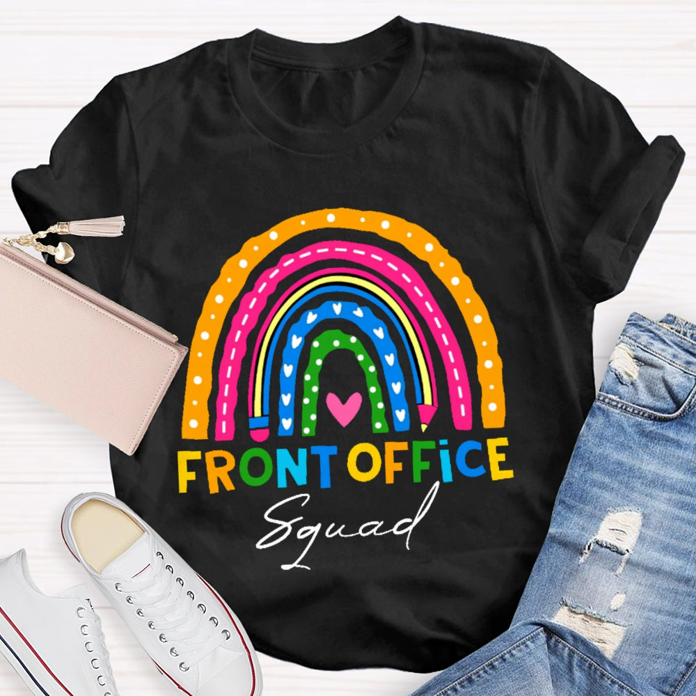 Front Office Squad Colorful Rainbow T-Shirt