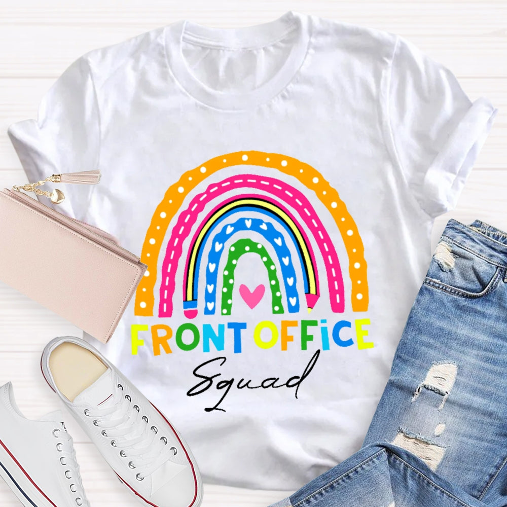 Front Office Squad Colorful Rainbow T-Shirt