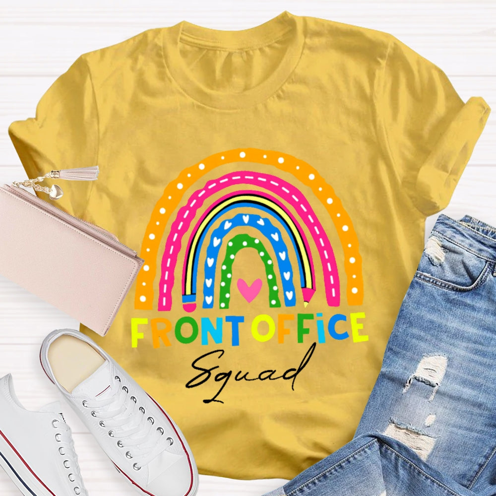 Front Office Squad Colorful Rainbow T-Shirt
