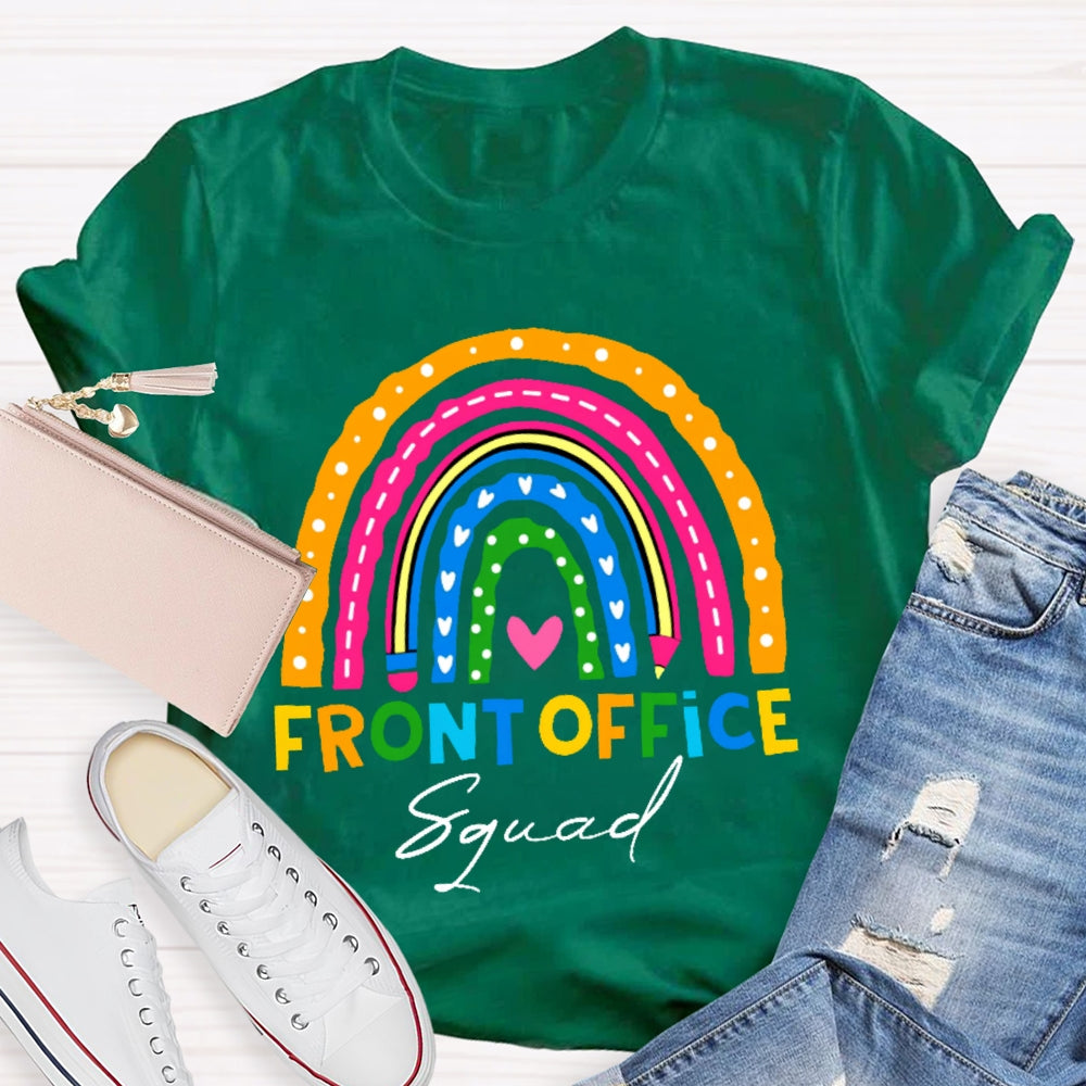 Front Office Squad Colorful Rainbow T-Shirt