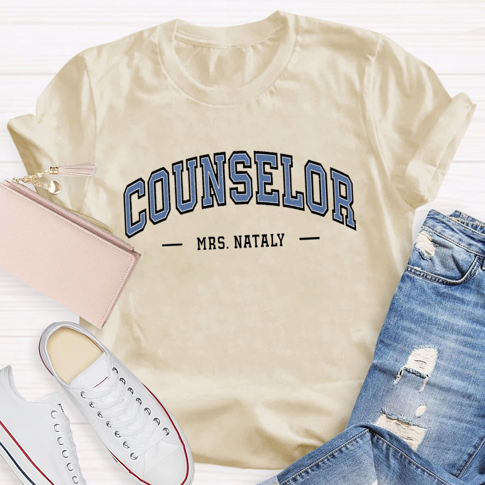 Personalized Name Counselor Letters T-shirt