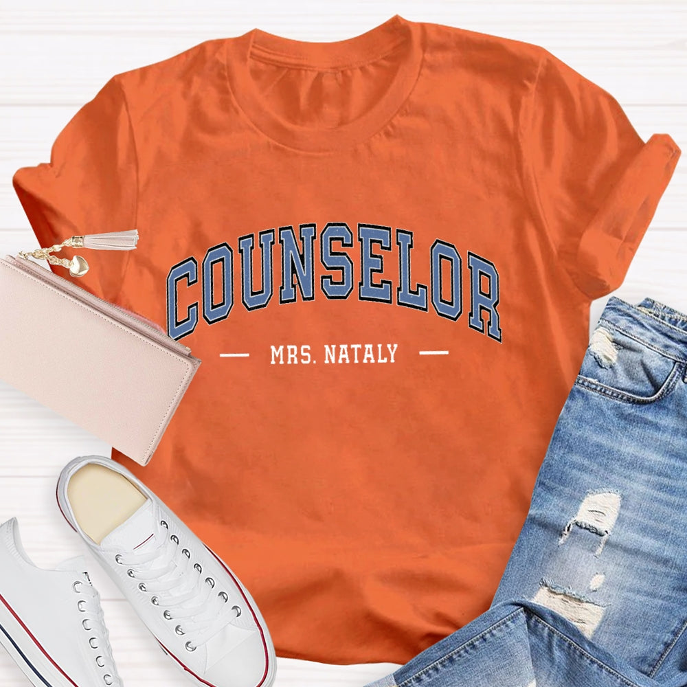 Personalized Name Counselor Letters T-shirt