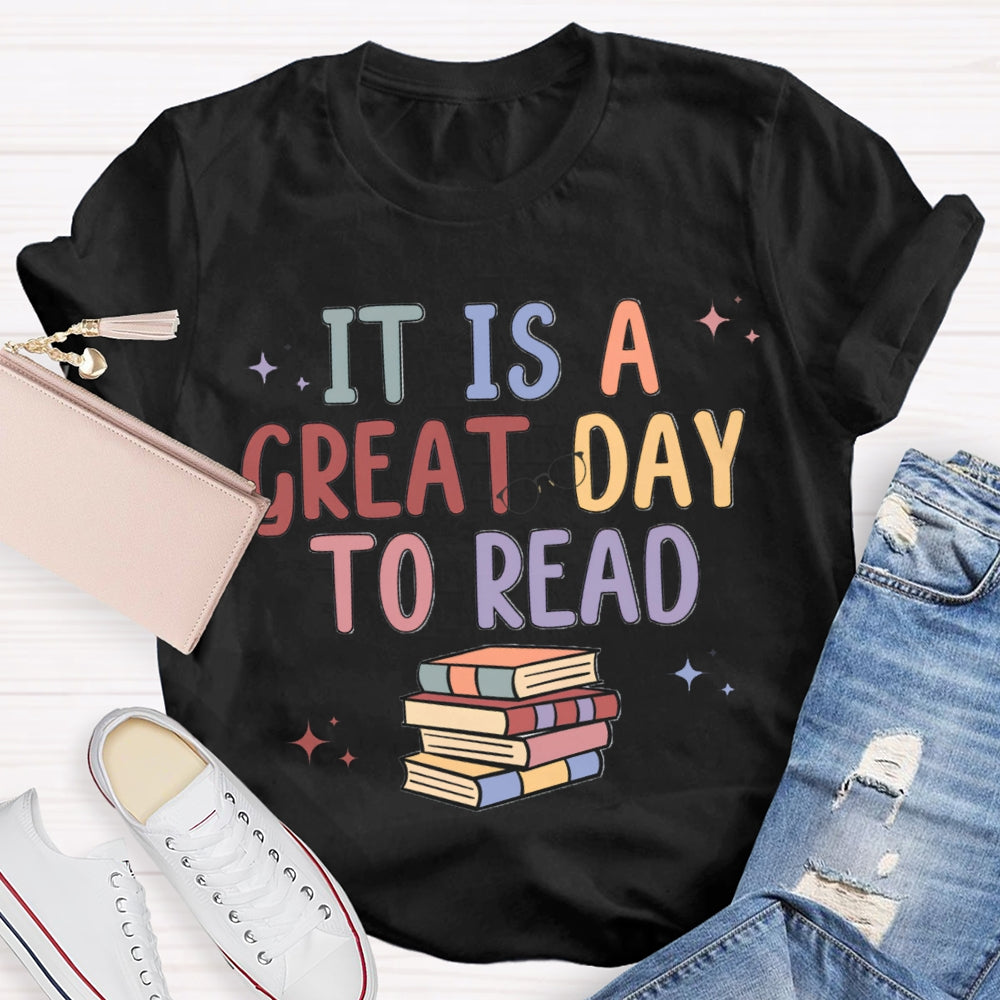 It Is A Grade Day To Read Colorful Letters And Books T-shirt
