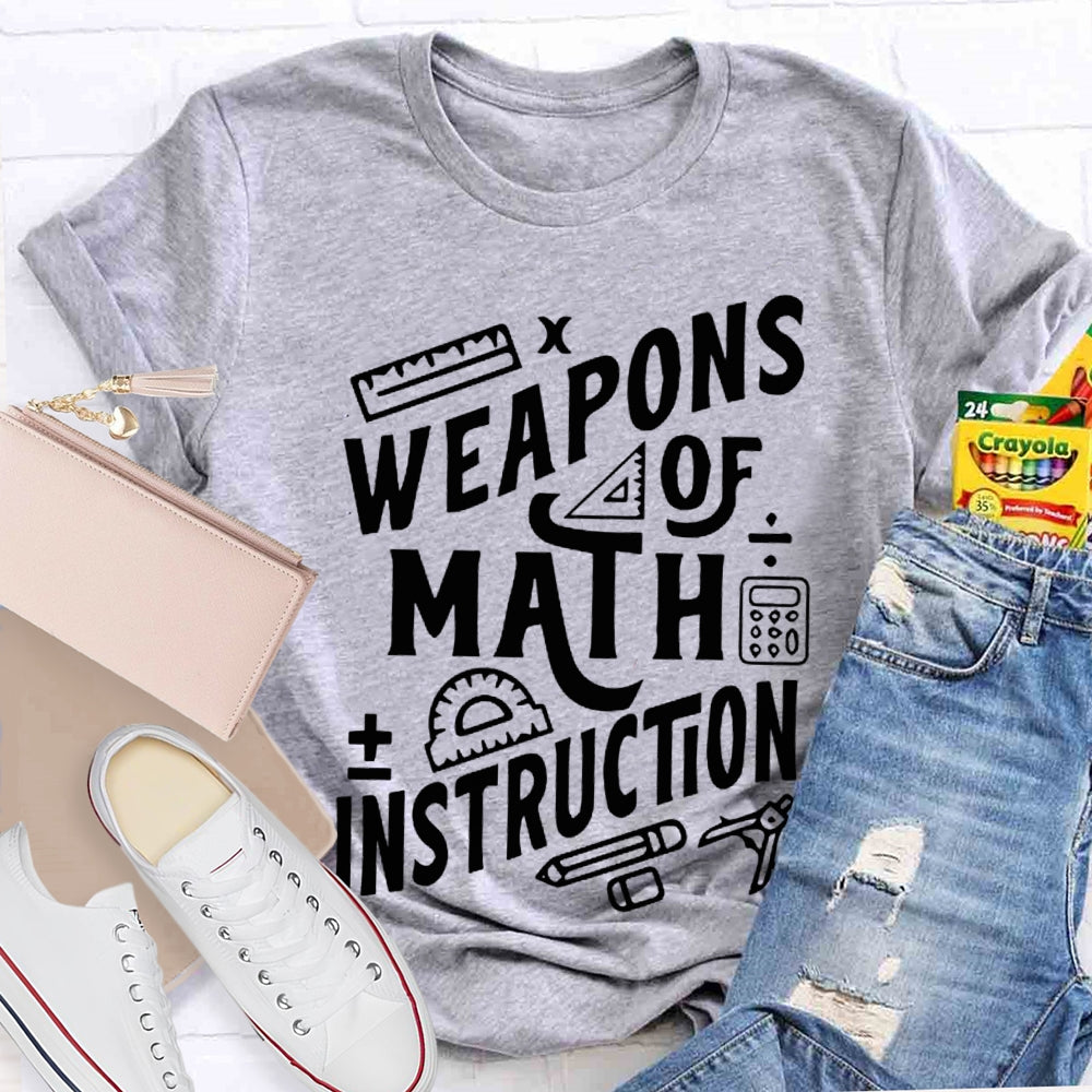 Weapons Of Math Instruction Calculator And Compass T-shirt