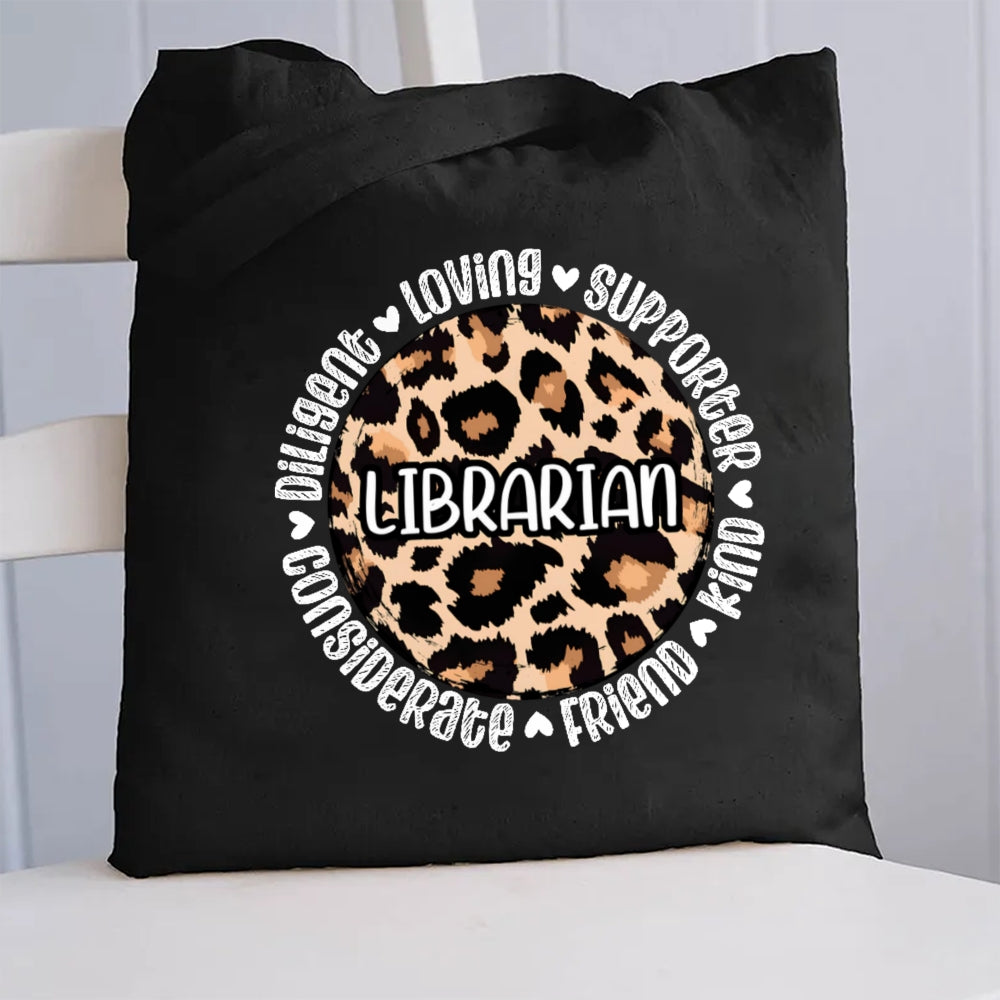 Librarian Loving Supporter Kind Friend Considerate Canvas Tote Bag